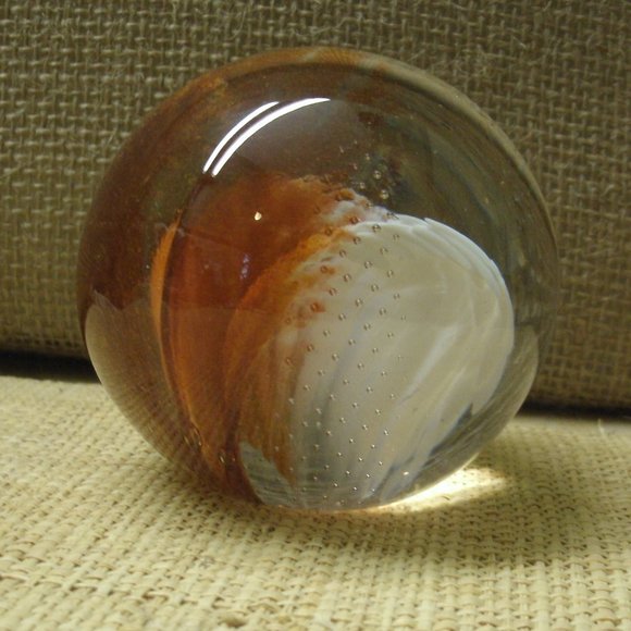 Art Glass Sphere Paper Weight - Picture 5 of 16